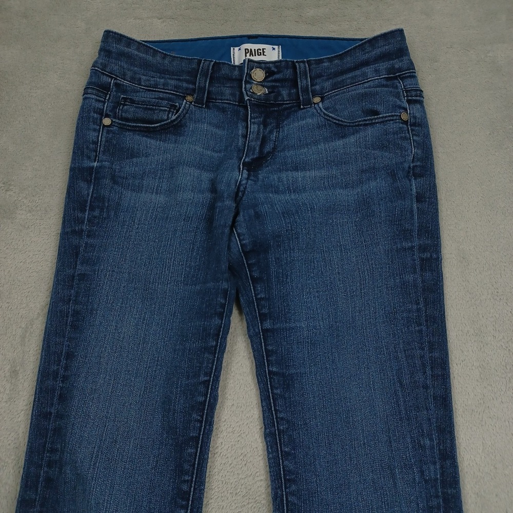 Paige Jeans Womens 24 Blue Denim Hidden Hills Straight Stretch‎ Modern Pockets - Picture 2 of 8